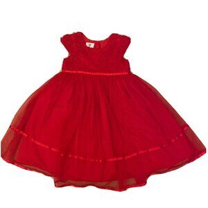 Marmellata Classics red dress red rosettes Tulle Skirt Below Knew Holiday 6
